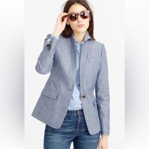 J Crew Regent Blazer Chambray Blue size 4T (tall)